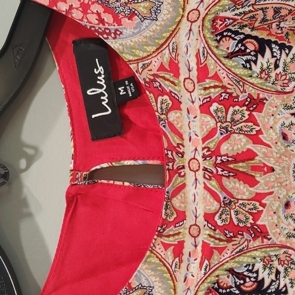 Lulus  Major Red Print Swing mini Dress sz M - Picture 5 of 12